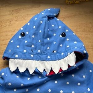 Baby Girl Dress Shark Costume One-Piece Dress Hooded Polka Dots  5T